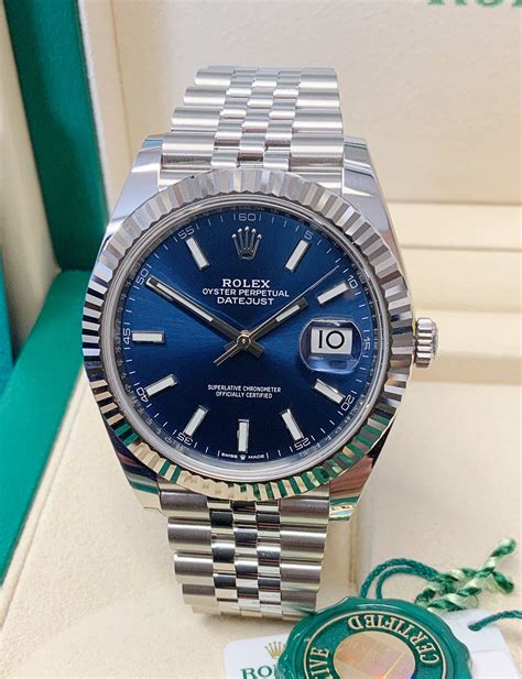 rolex datejust blue opened|rolex datejust blue dial 41mm.